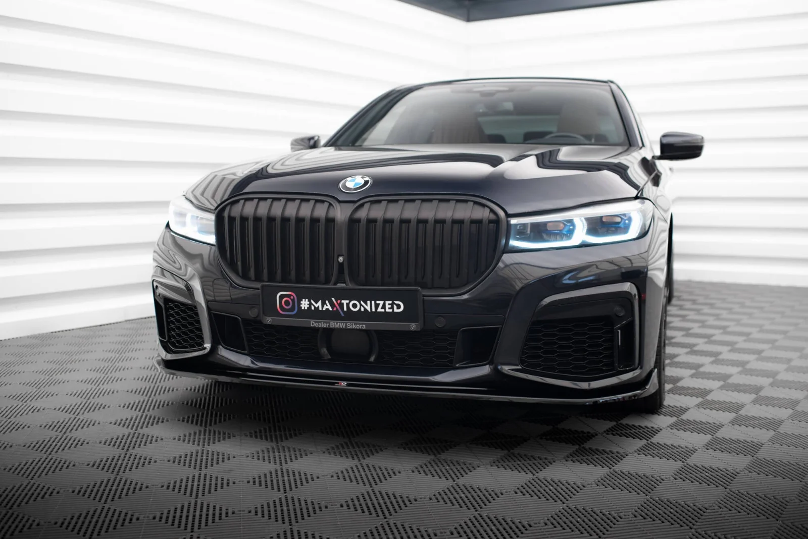 Maxton Frontsplitter V.4 für BMW 7er M-Paket G11 G12 FL – Schwarz glänzend