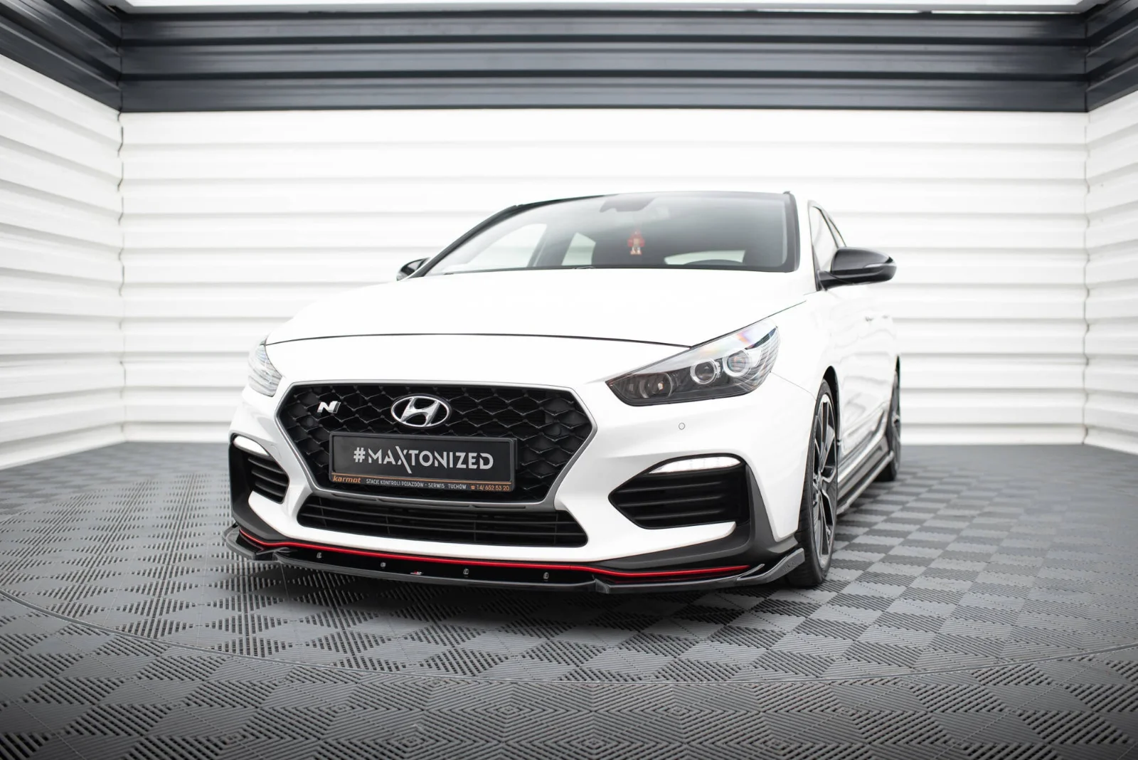 Maxton Design Frontsplitter V.4 für Hyundai i30 N Mk3 – Schwarz glänzend