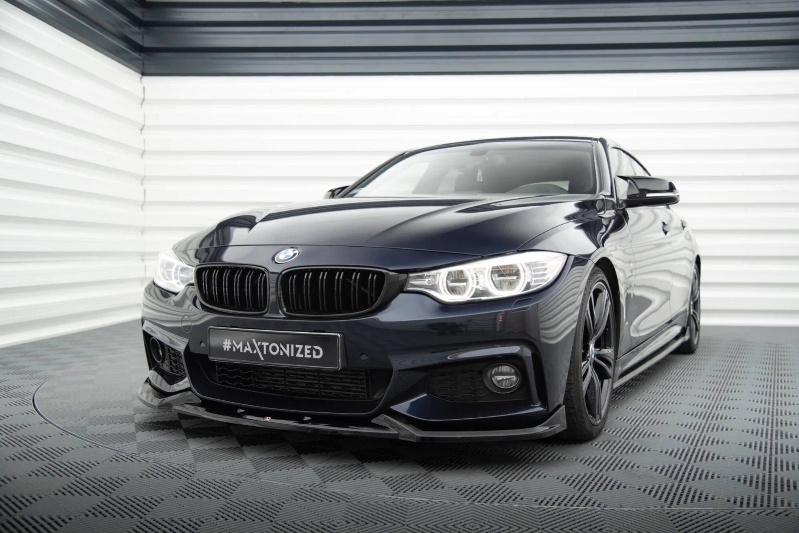 Maxton Frontsplitter V.5 für BMW 4er M-Paket F32 F36 F33 – Schwarz glänzend