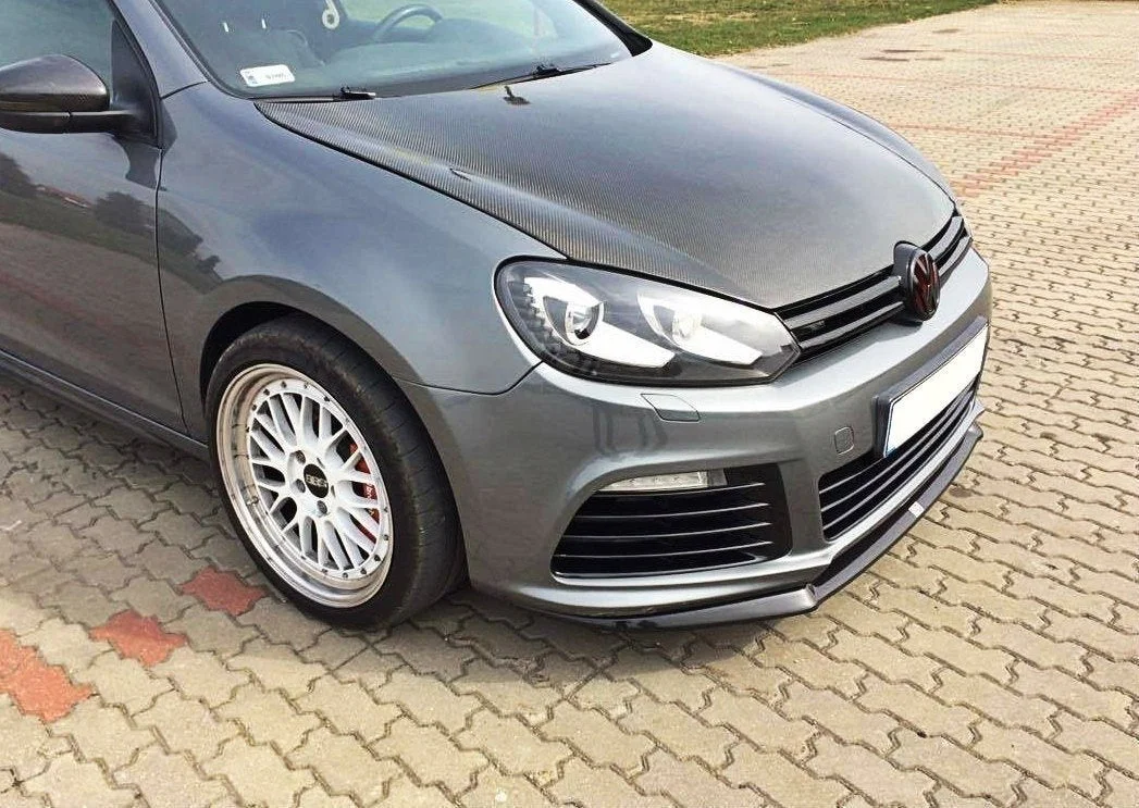 Maxton Design Frontsplitter für VW Golf 6 R Cupra LOOK – Schwarz glänzend