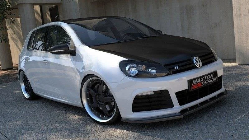 Maxton Design Frontsplitter für VW Golf 6 R – Schwarz glänzend