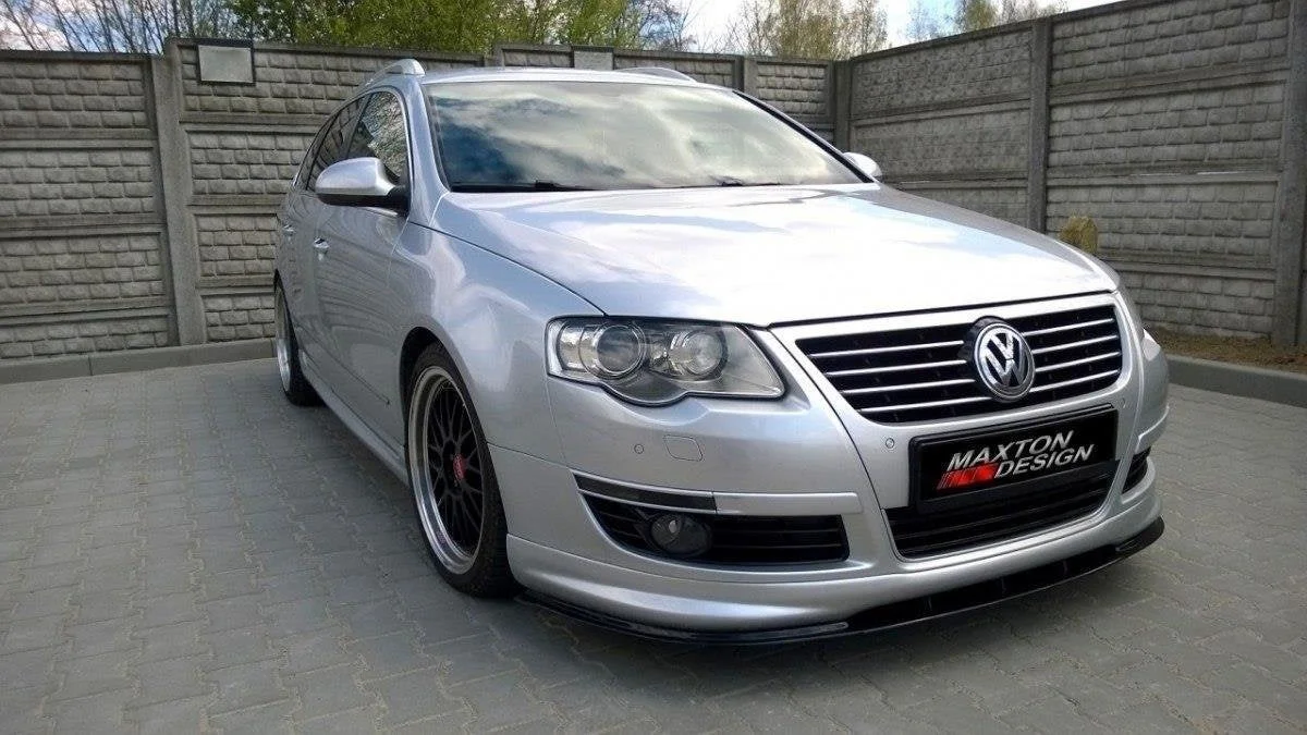 Maxton Design Frontsplitter für VW Passat B6 R-Line – Schwarz glänzend