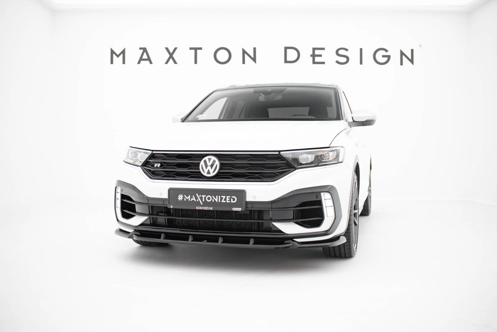 Maxton Design Frontsplitter für VW T-Roc R Mk1 – Schwarz glänzend