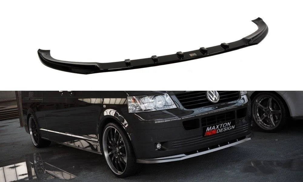 Maxton Design Frontsplitter für VW T5 – Schwarz glänzend