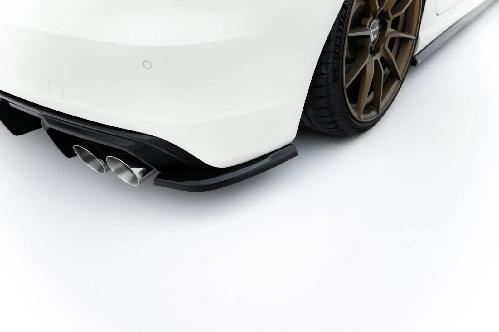 Maxton Design Heck-Seitensplitter für Audi A3 S line S3 8V – Schwarz glänzend