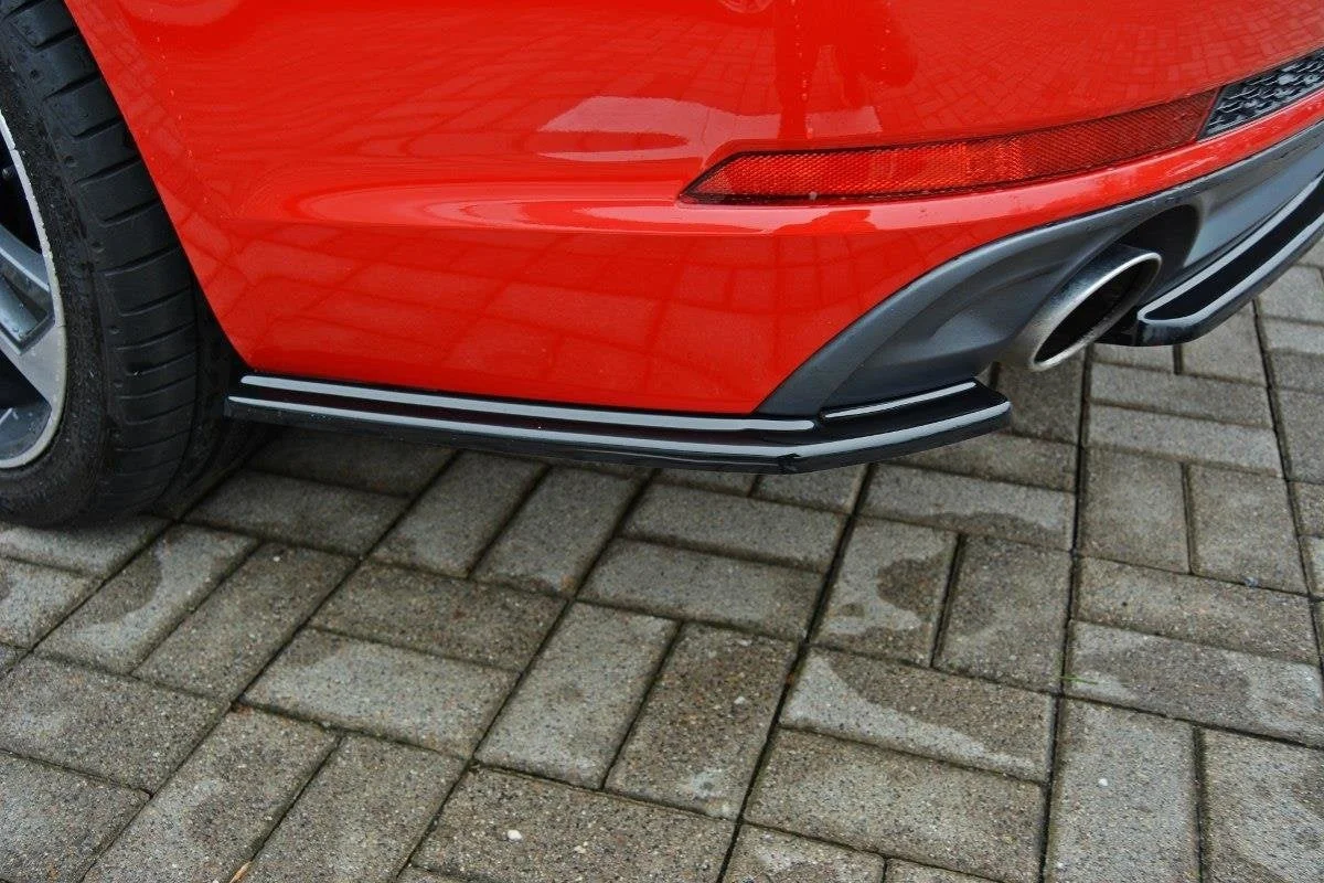 Maxton Design Heck-Seitensplitter für Audi A4 B9 S line – Schwarz glänzend – AU-A4-B9-SLINE-AV-RSD1G