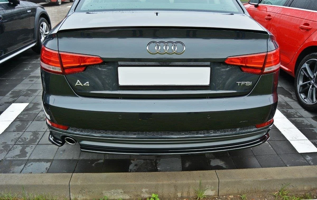 Maxton Design Heck-Seitensplitter für Audi A4 B9 S line – Schwarz glänzend – AU-A4-B9-SLINE-RSD1G