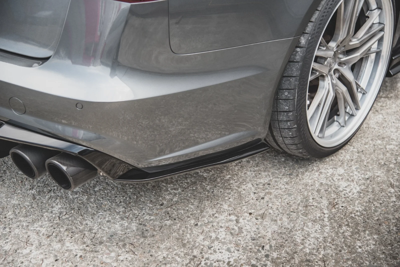 Maxton Heck-Seitensplitter für Audi A6 C7 S line S6 FL – GFK, unlackiert