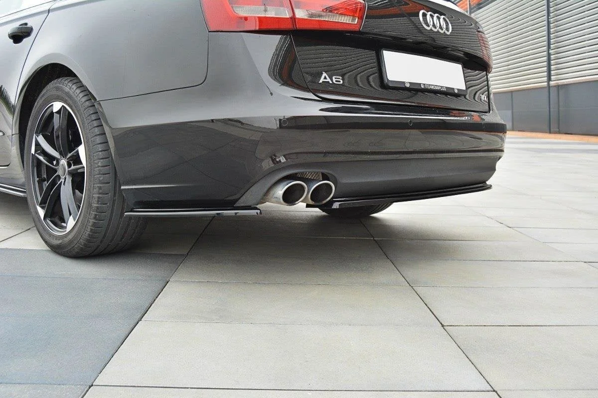 Maxton Design Heck-Seitensplitter für Audi A6 C7 – Schwarz glänzend