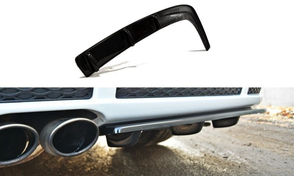 Maxton Heck-Seitensplitter Audi RS4 B5 (Mit Einem Vertikalem – Schwarz glänzend – AU-RS4-B5-RSD1+RD1G