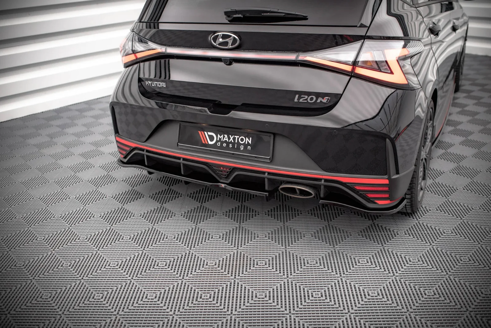 Maxton Design Heck-Seitensplitter für Hyundai i20 N Mk3 – Schwarz glänzend
