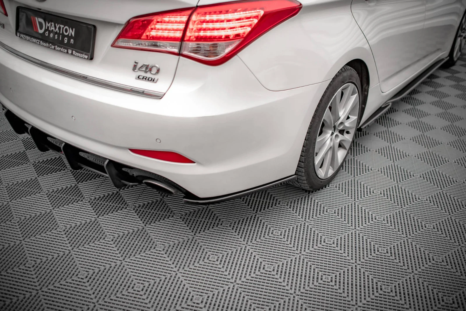 Maxton Design Heck-Seitensplitter für Hyundai i40 Mk1 – Schwarz glänzend