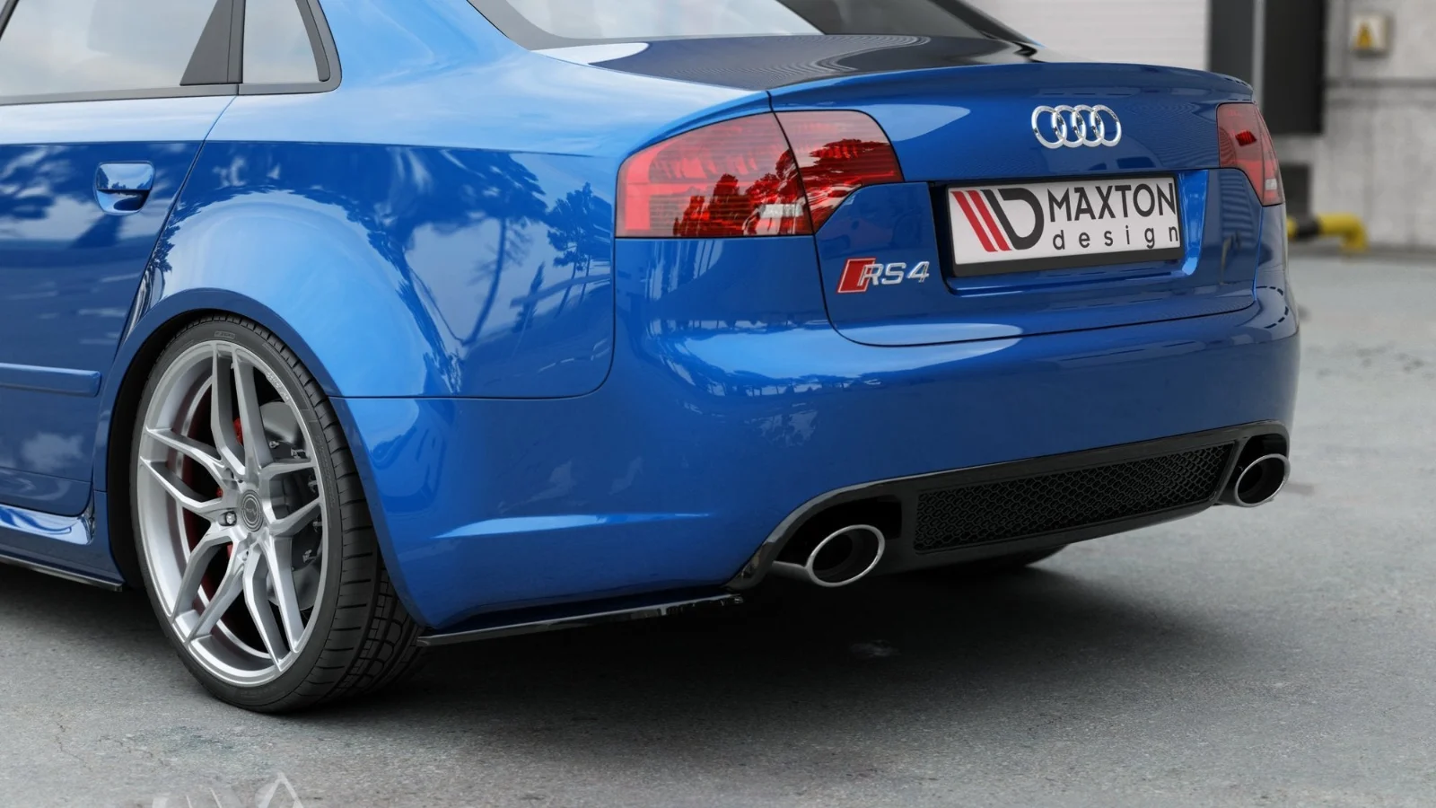 Maxton Design Heck-Seitensplitter V.1 für Audi RS4 B7 – Schwarz glänzend