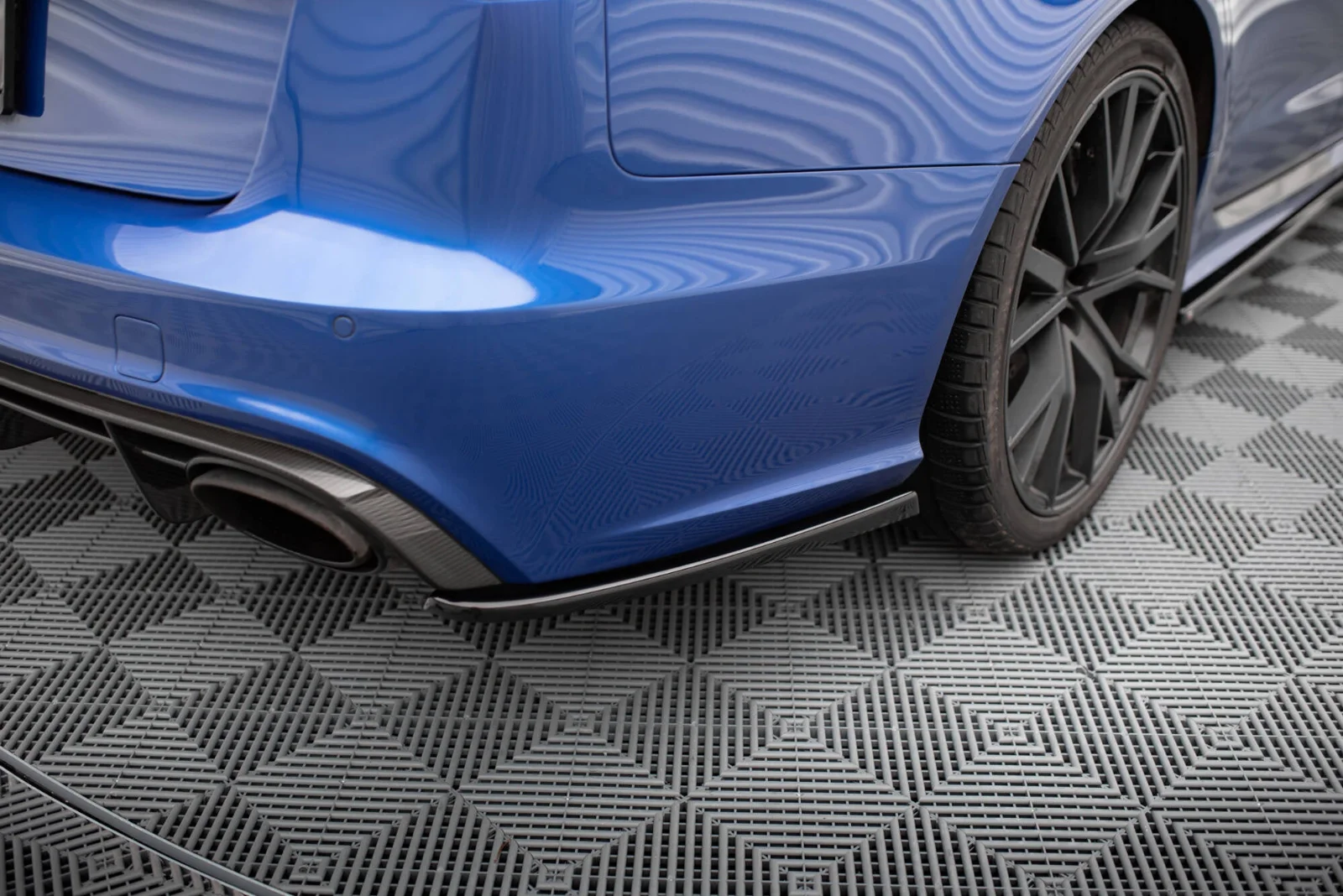 Maxton Design Heck-Seitensplitter V.2 für Audi RS6 C7 FL – Schwarz glänzend