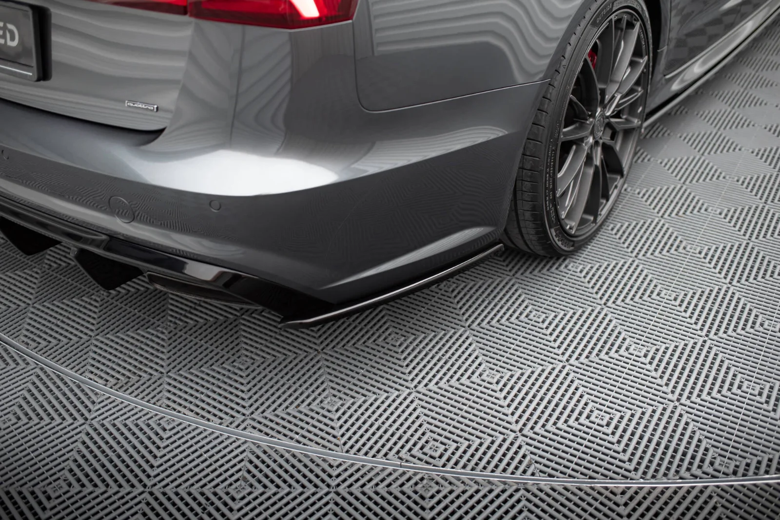Maxton Heck-Seitensplitter V.2 für Audi S6 A6 S line C7 FL – Schwarz glänzend