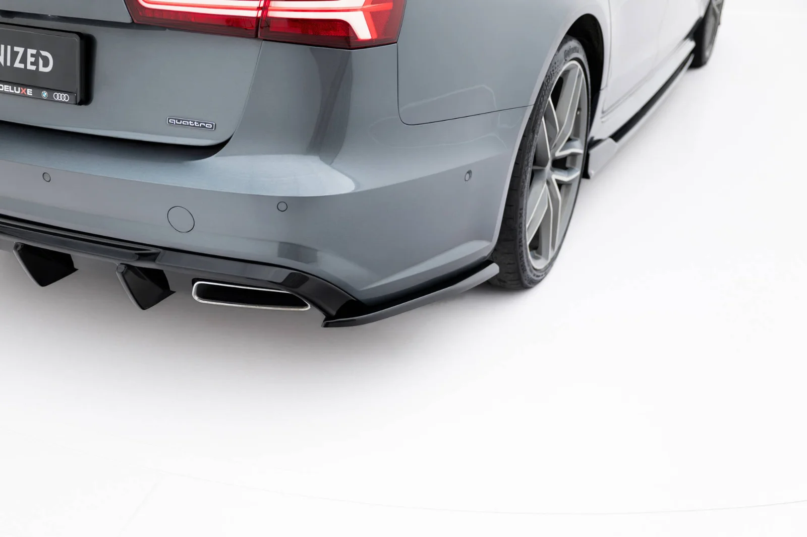 Maxton Heck-Seitensplitter V.3 für Audi S6 A6 S line C7 FL – Schwarz glänzend