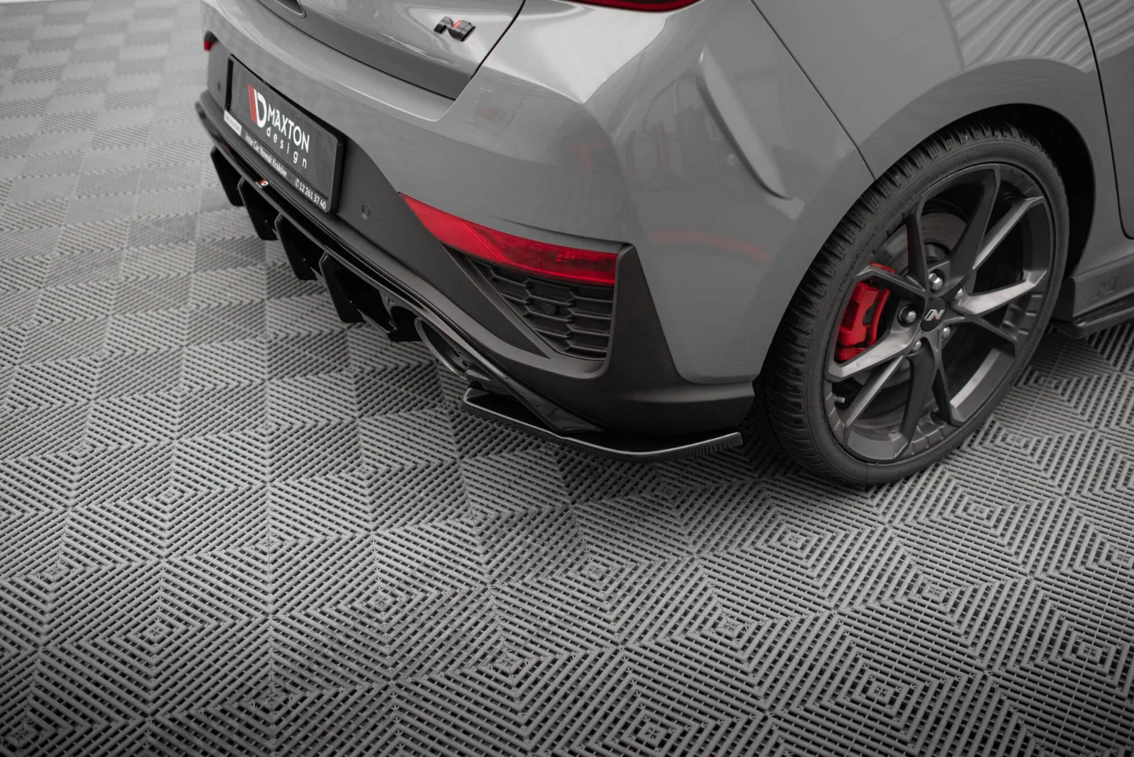 Maxton Heck-Seitensplitter V.5 für Hyundai i30 N Mk3 FL – Schwarz glänzend