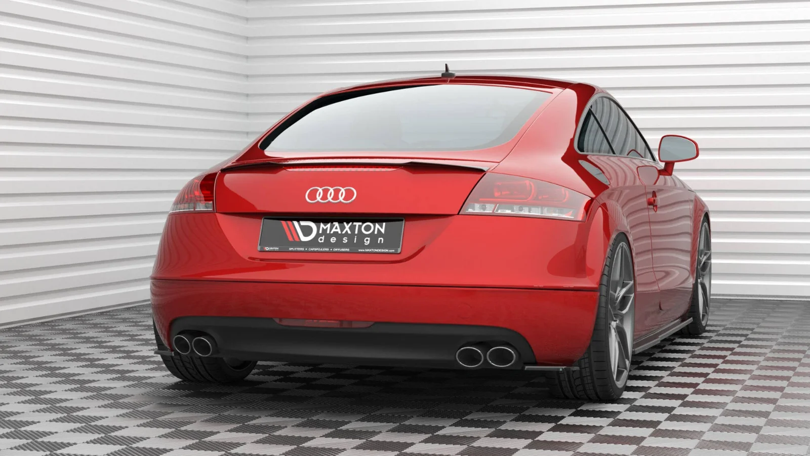 Maxton Design Heck-Seitensplitter V.6 für Audi TT 3.2 V6 8J – Schwarz glänzend