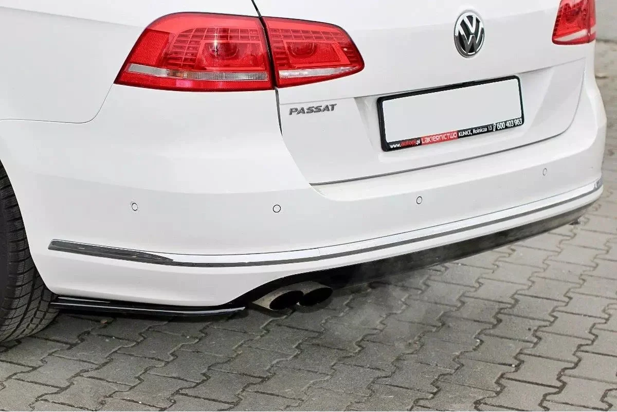 Maxton Design Heck-Seitensplitter für VW Passat R-Line B7 – Schwarz glänzend