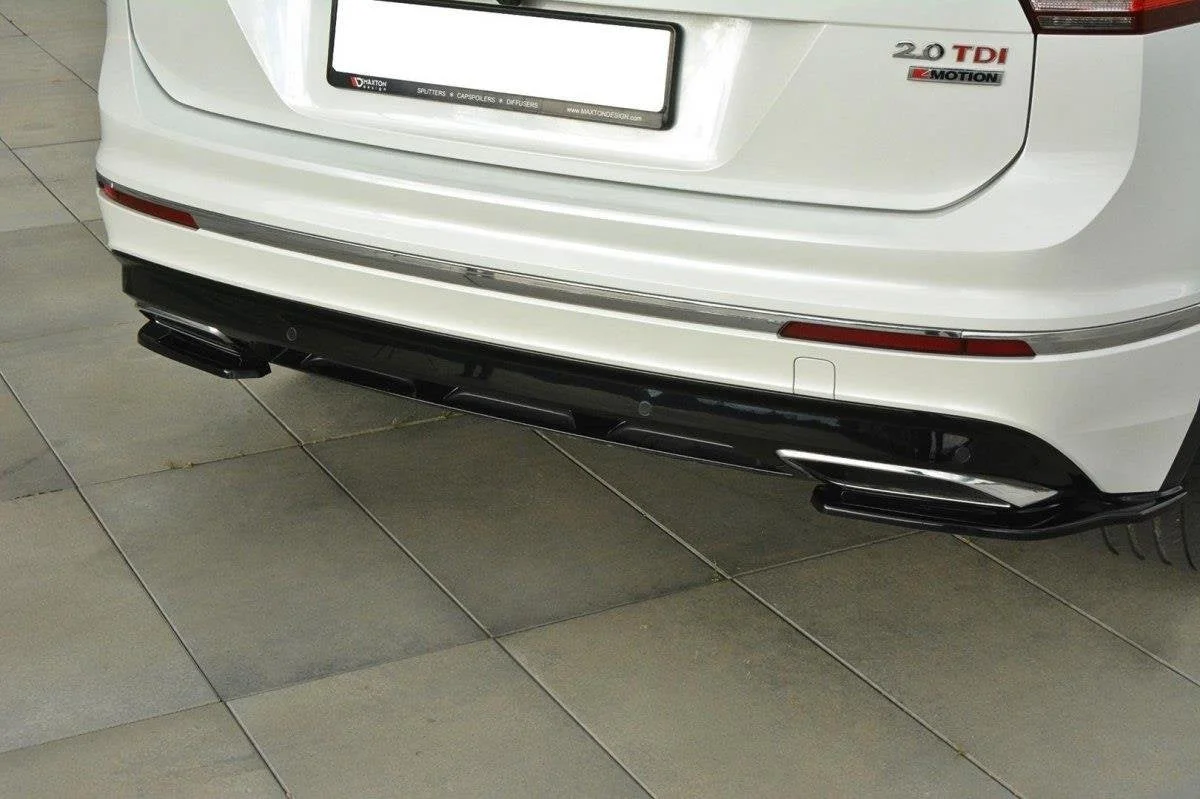 Maxton Design Heck-Seitensplitter für VW Tiguan Mk2 R-Line – Schwarz glänzend