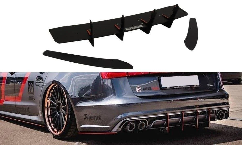 Maxton Design Heckdiffusor für Audi S6 C7 FL – Schwarz matt