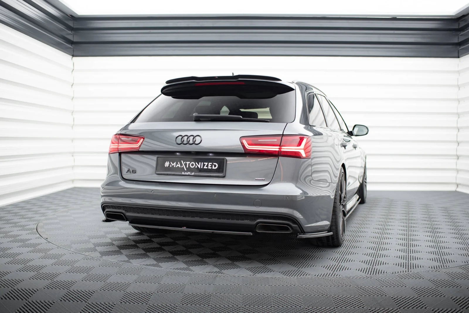Maxton Design Hecksplitter für Audi A6 C7 S line S6 FL – Schwarz glänzend