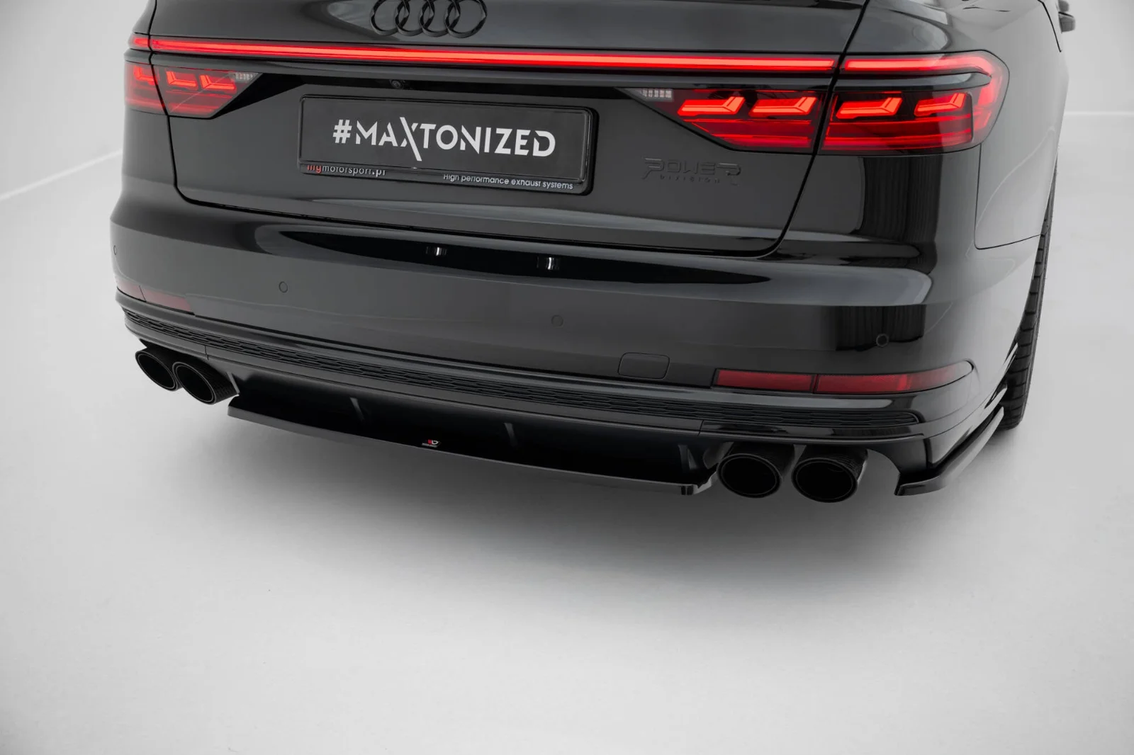 Maxton Design Hecksplitter für Audi S8 D5 – Schwarz glänzend