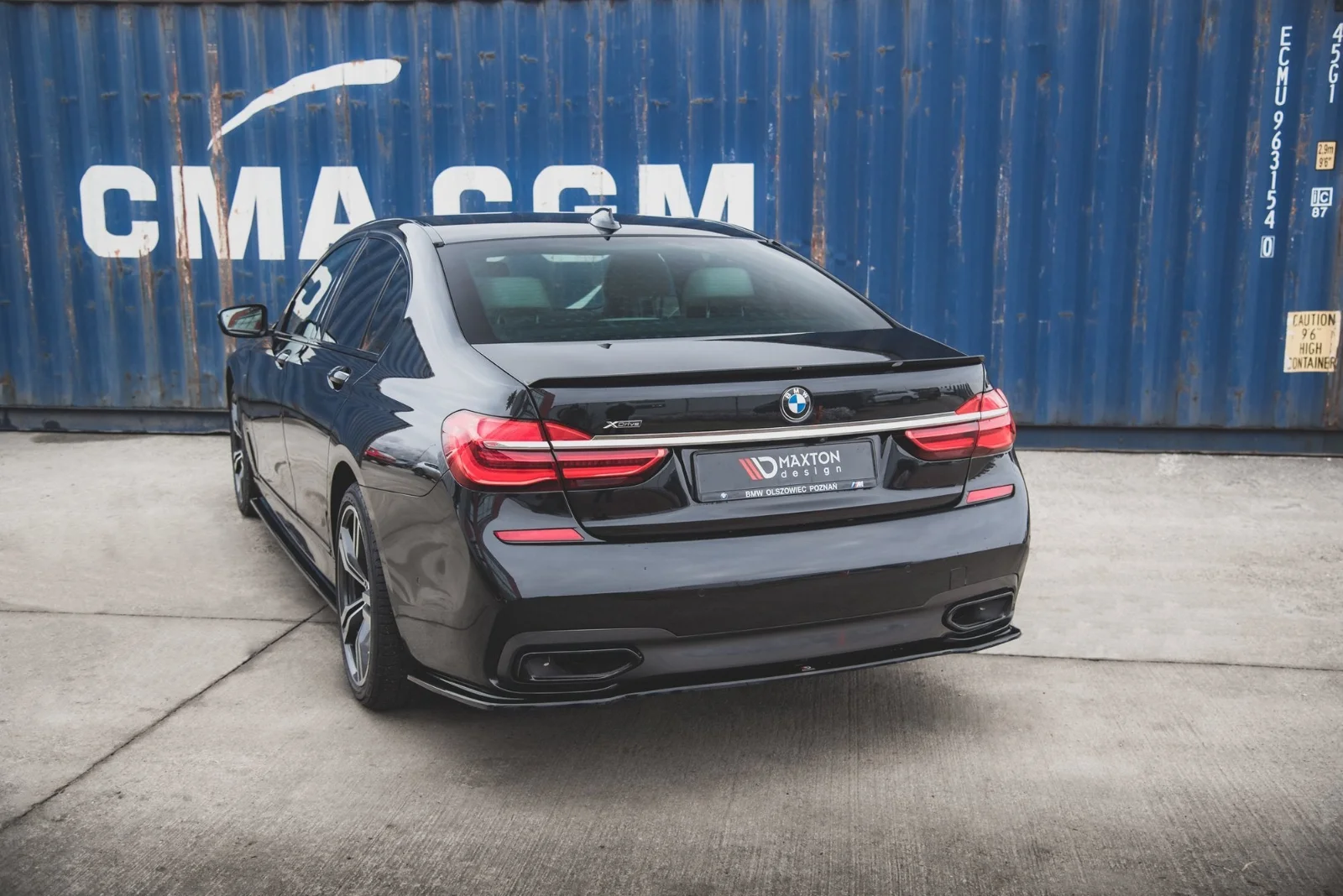 Maxton Design Hecksplitter für BMW 7er M-Paket G11 G12 – Schwarz glänzend – BM-7-11-MPACK-RD1G