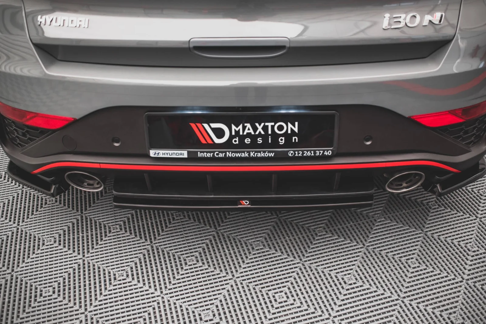 Maxton Design Hecksplitter für Hyundai i30 N Mk3 FL – Schwarz glänzend