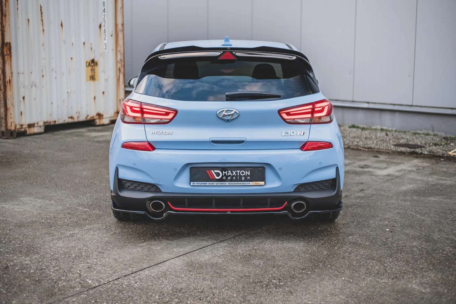 Maxton Design Hecksplitter für Hyundai i30 N Mk3 – Schwarz glänzend – HY-I30-3-N-RD1G