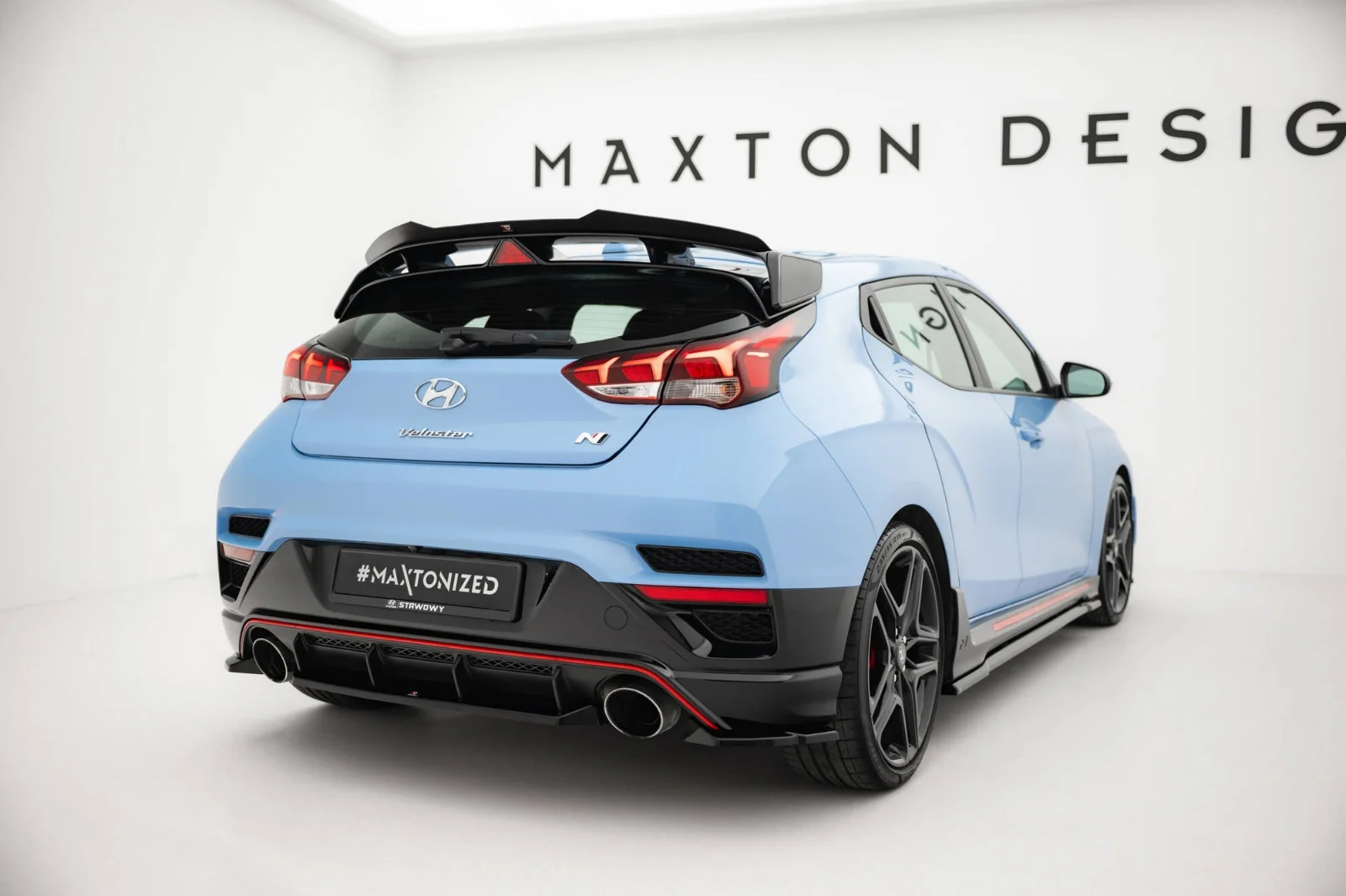 Maxton Design Hecksplitter für Hyundai Veloster N Mk2 – Schwarz glänzend