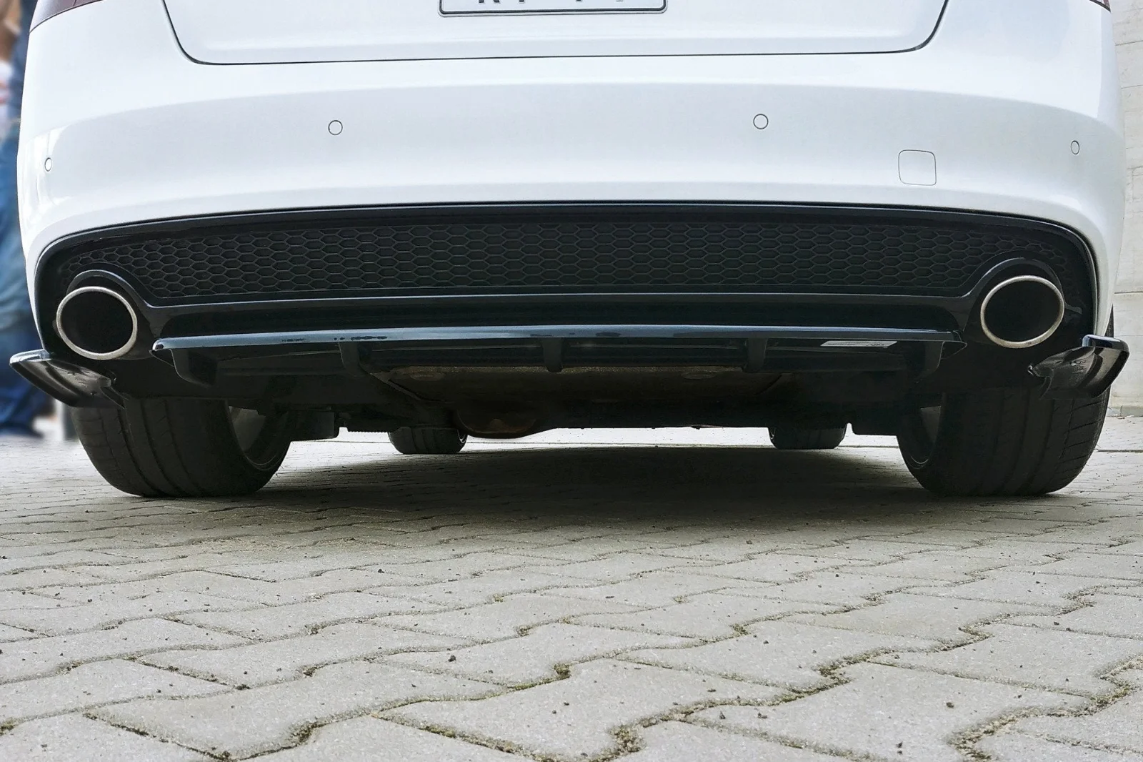 Maxton Hecksplitter für Audi A5 S line 8T FL (Mit Einem – Schwarz glänzend