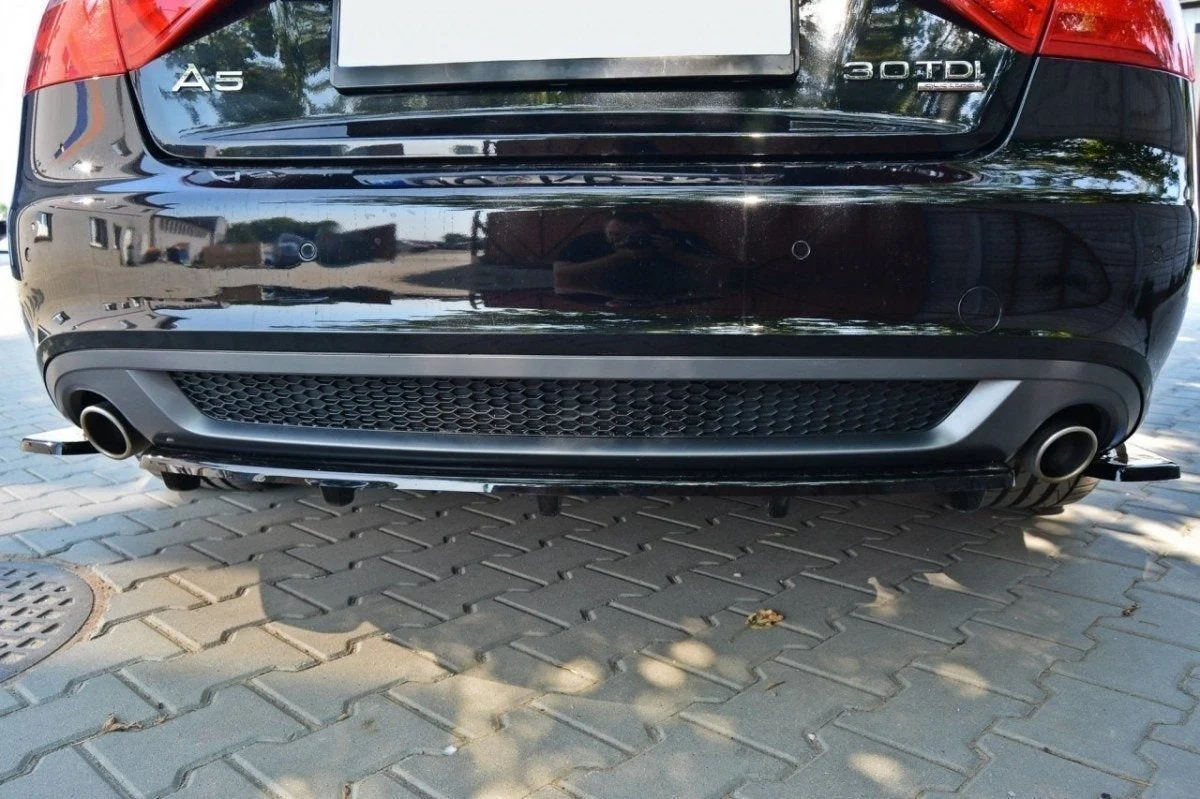 Maxton Design Hecksplitter für Audi A5 S line 8T (Mit Einem – Schwarz glänzend