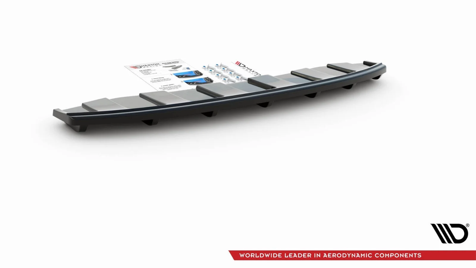 Maxton Hecksplitter für Audi A6 C7 S line Wydech 2x1 (Mit – Schwarz glänzend