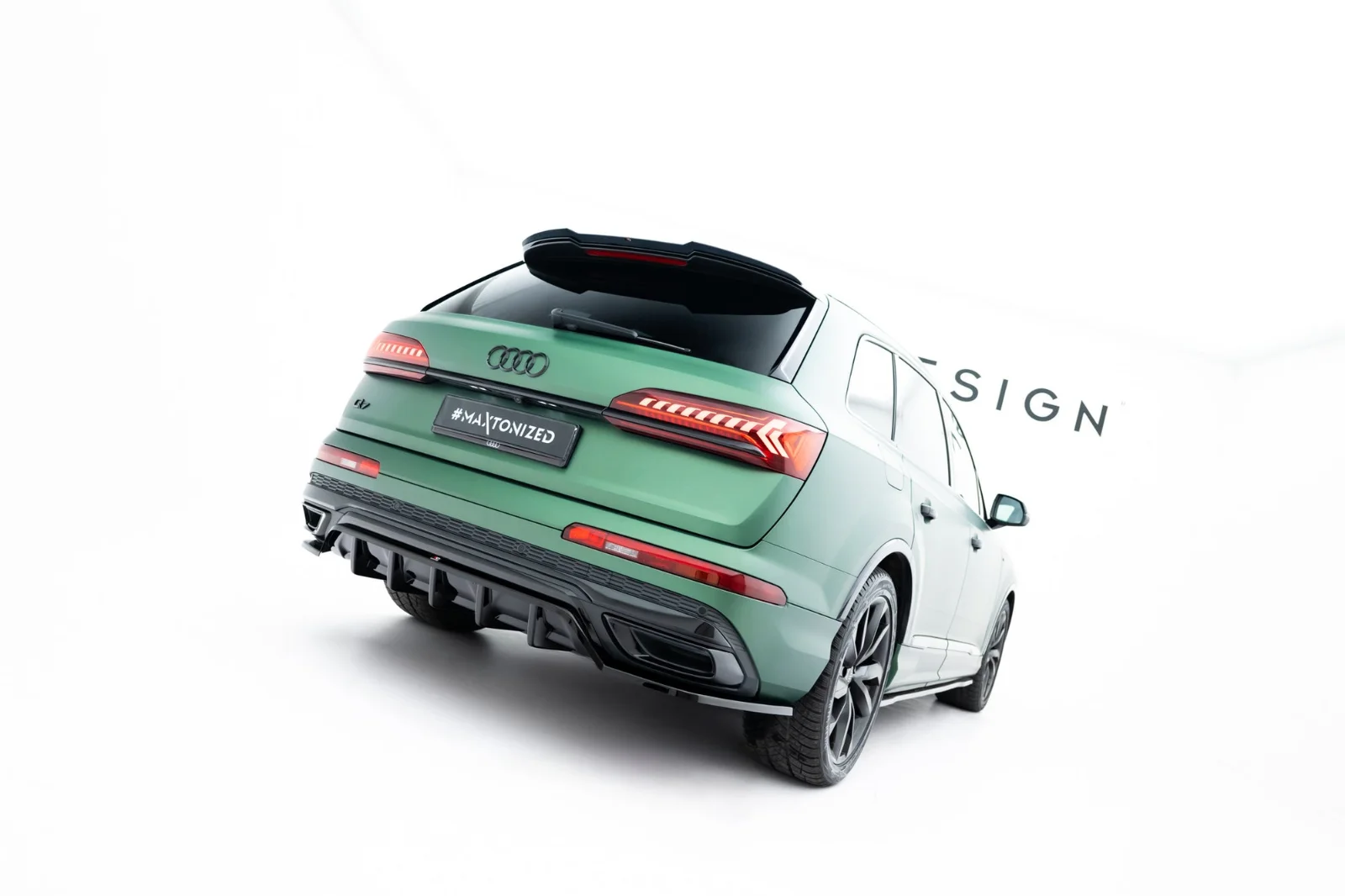 Maxton Design Hecksplitter für Audi Q7 S line Mk2 FL – Schwarz glänzend