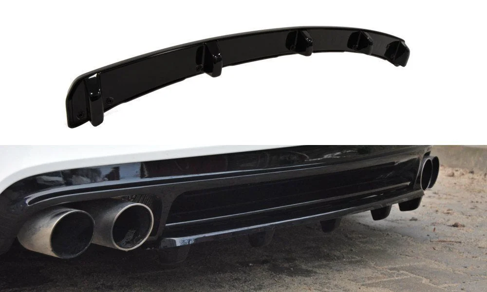 Maxton Hecksplitter für Audi TT S 8J (Mit Einem Vertikalem – Schwarz glänzend