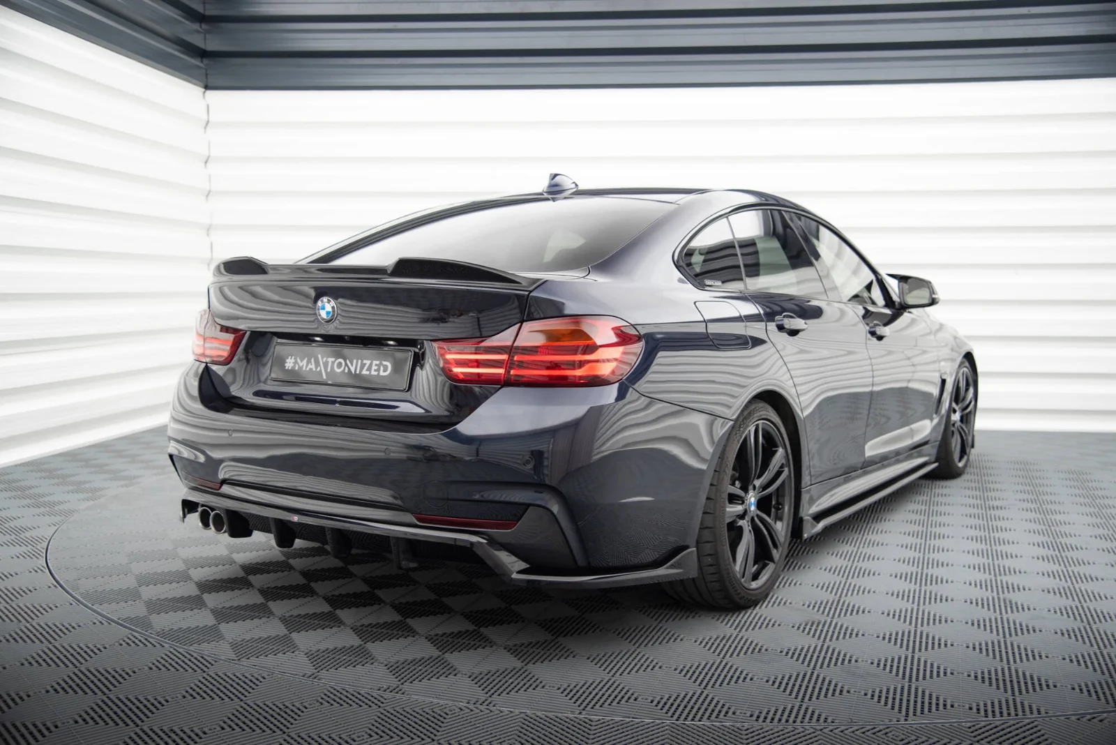 Maxton Design Hecksplitter für BMW 4er M-Paket F32 F36 F33 – Schwarz glänzend – BM-4-F36-GC-MPACK-RD1G+RD2G