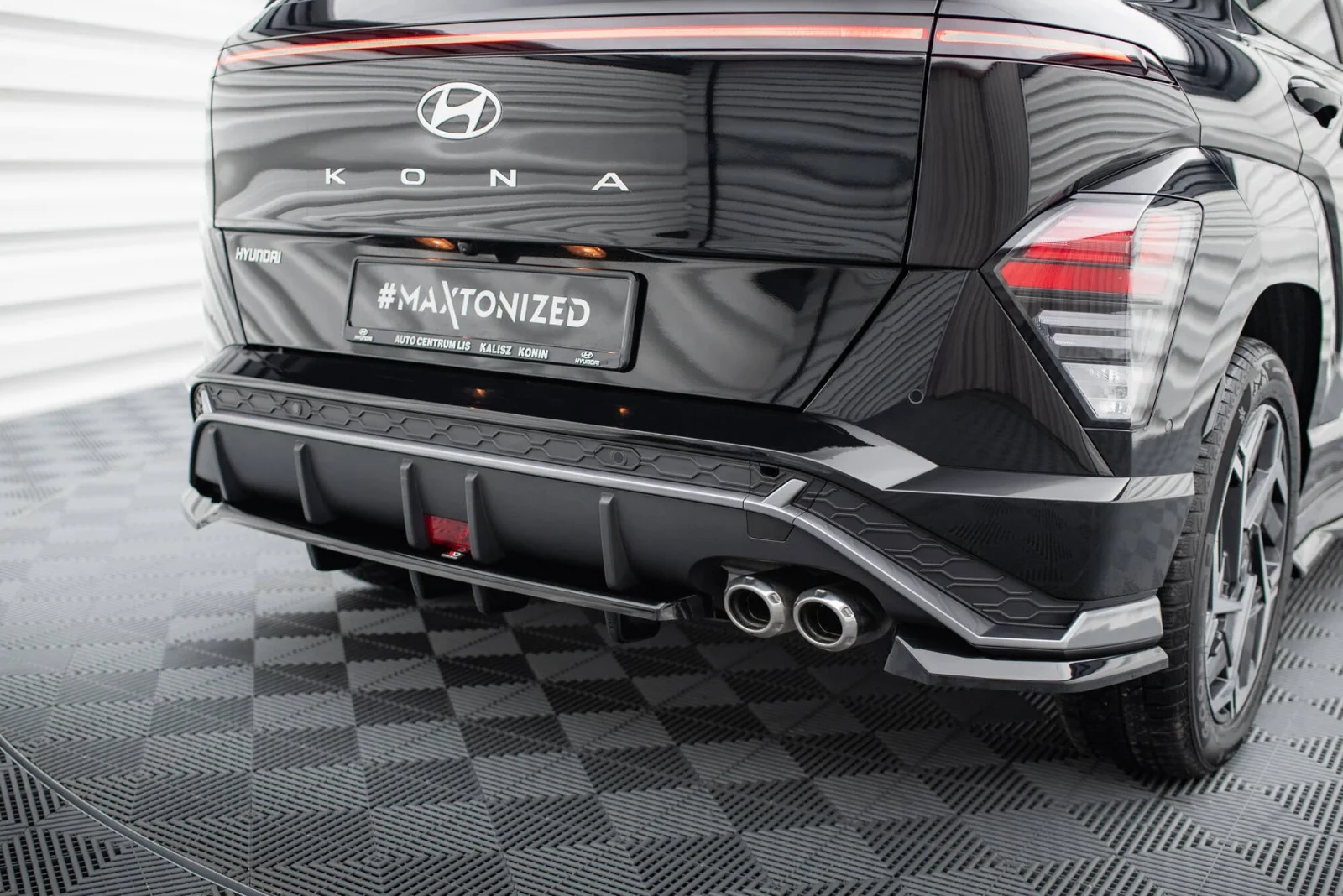 Maxton Design Hecksplitter für Hyundai Kona N-Line Mk2 – Schwarz glänzend