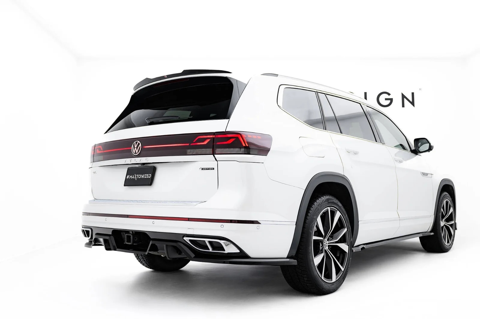 Maxton Design Hecksplitter für VW Atlas R-Line Mk1 FL 2 – Schwarz glänzend