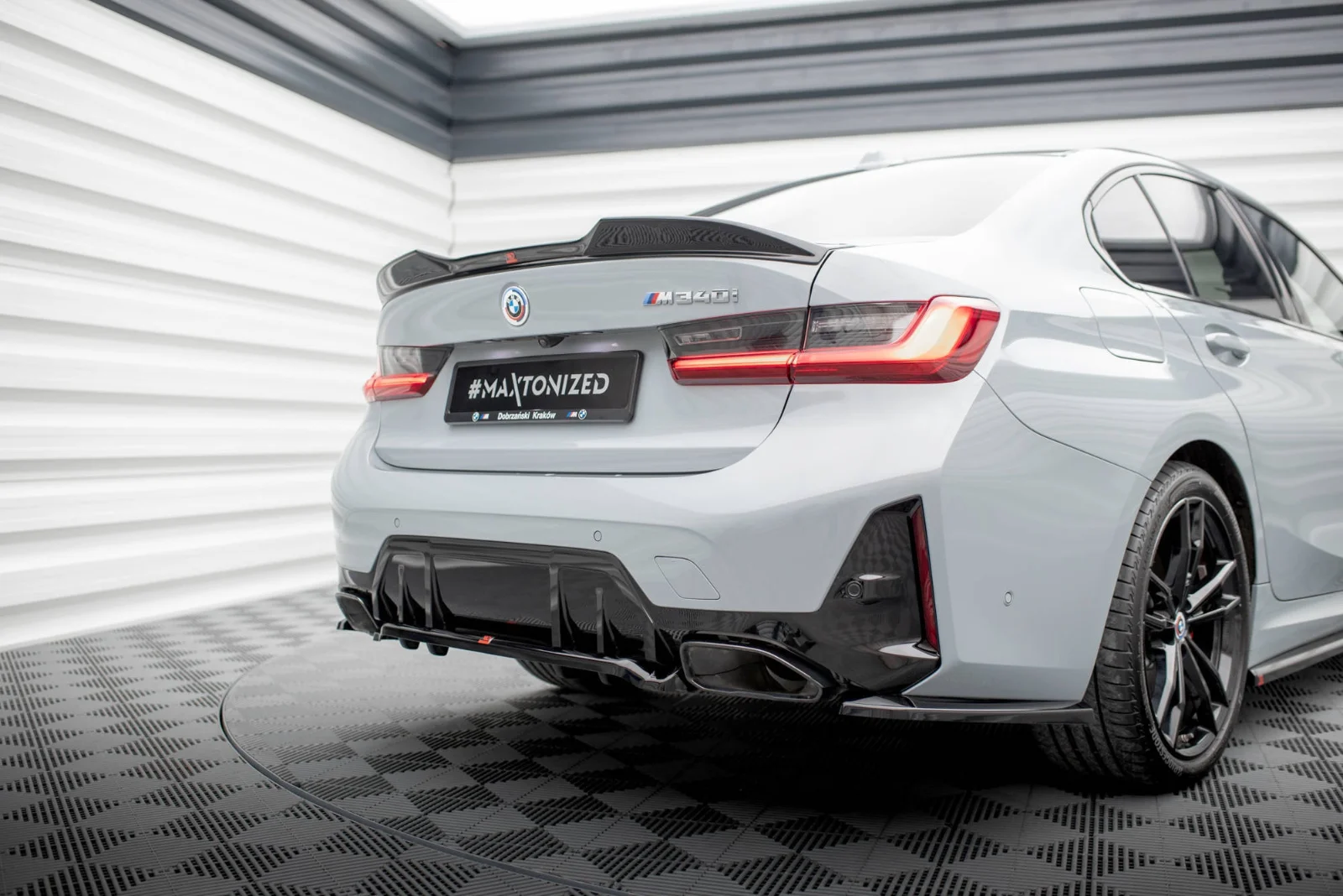 Maxton Design Hecksplitter V.1 für BMW M340i G20 G21 FL – Schwarz glänzend