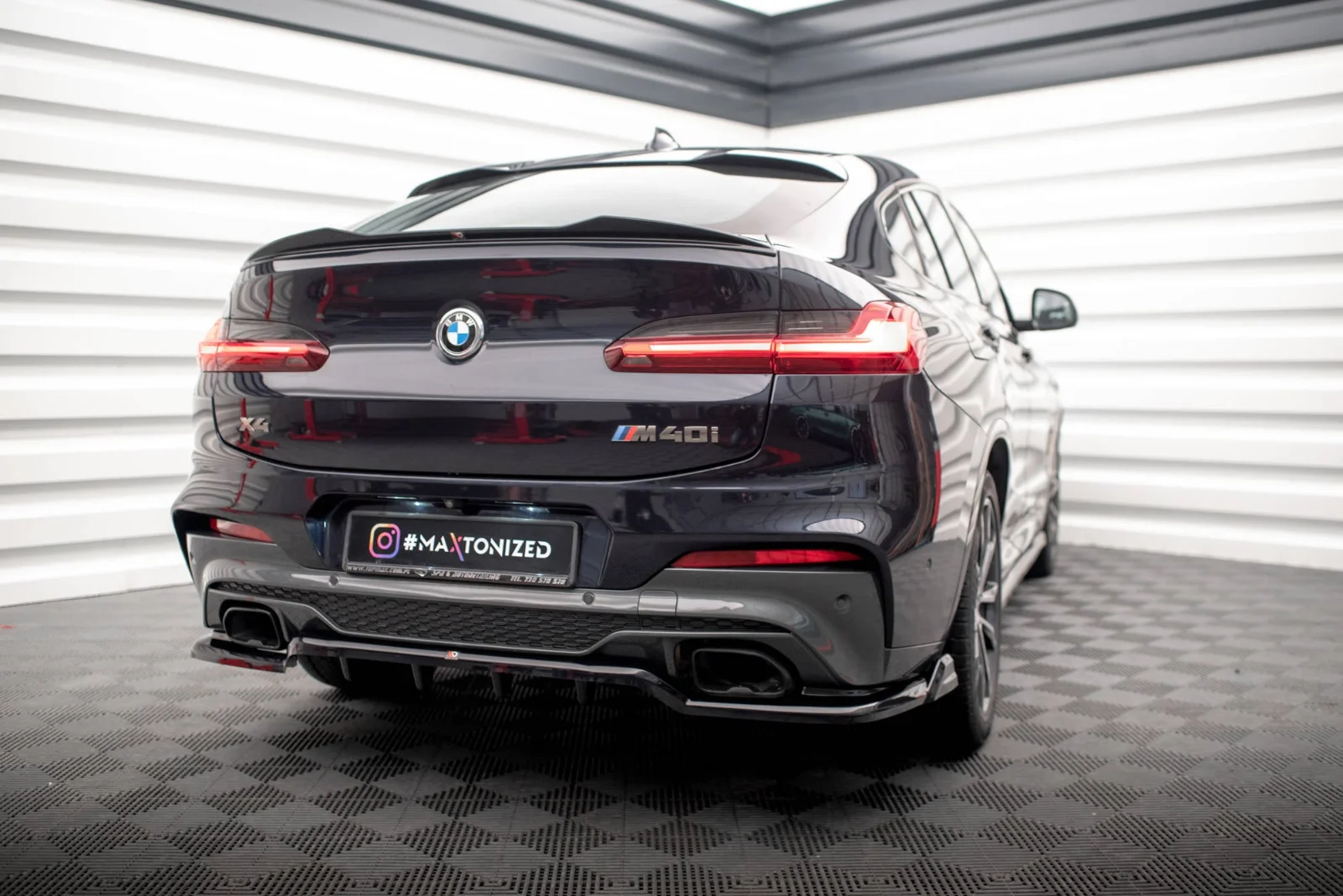Maxton Design Hecksplitter V.2 für BMW X4 M40i G02 – Schwarz glänzend