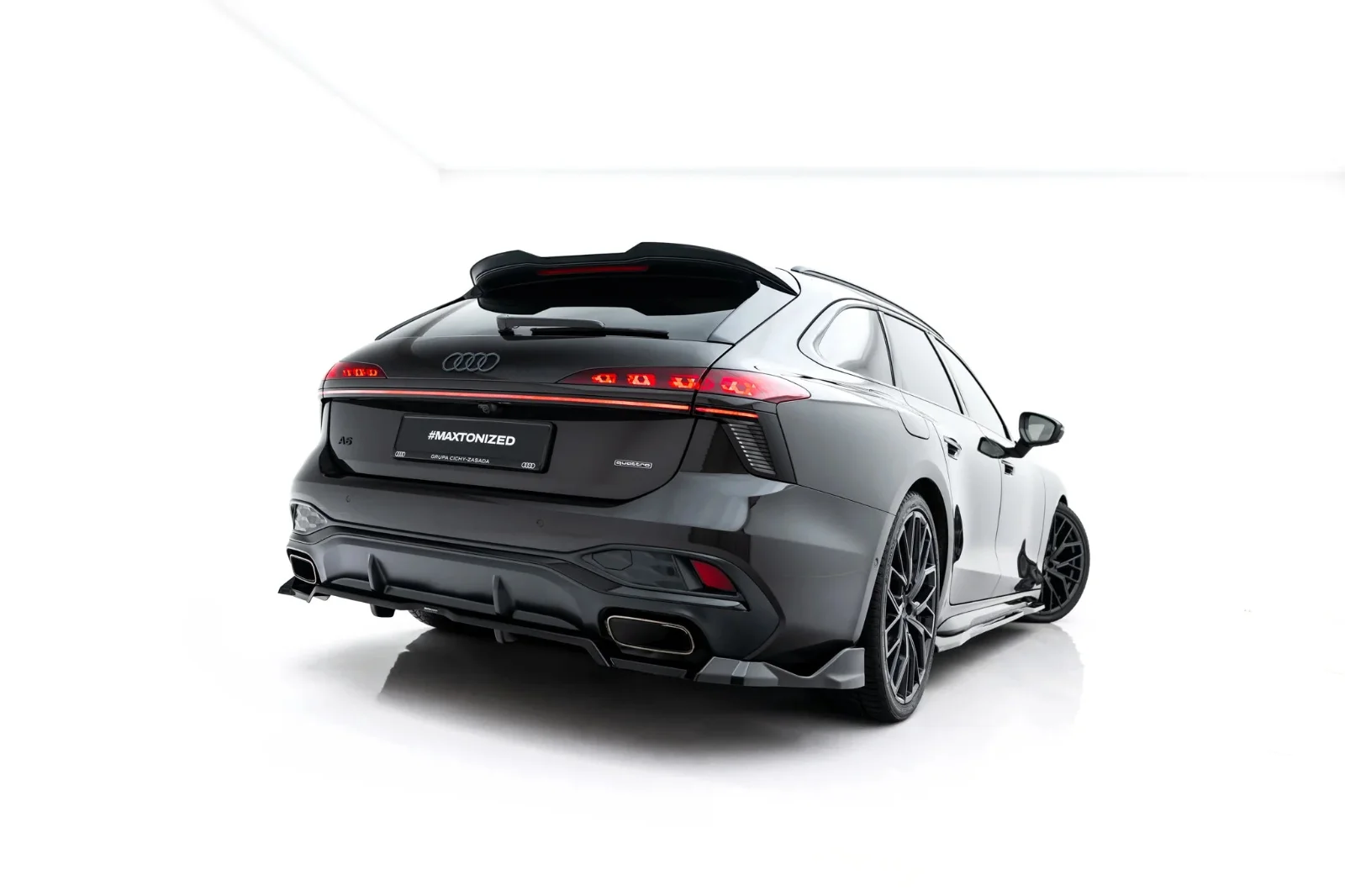 Maxton Design Hecksplitter V.4 für Audi A6 S line C9 – Schwarz glänzend