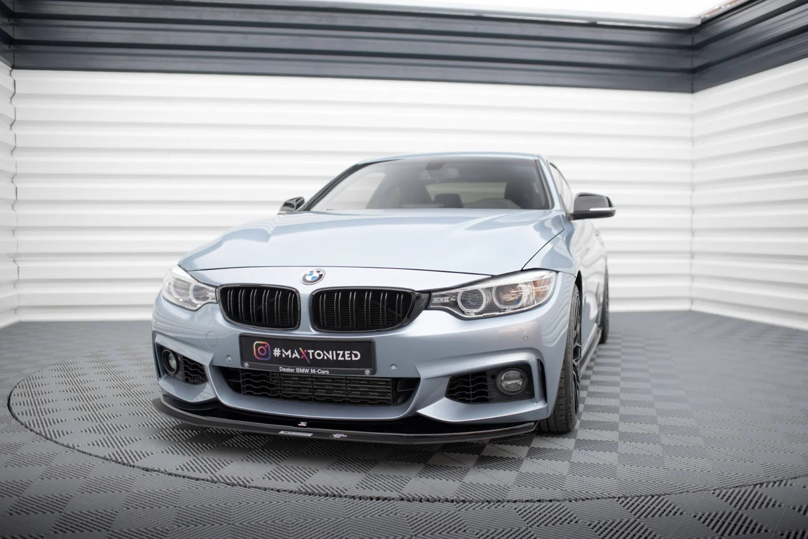 Maxton Hybrid Frontsplitter für BMW 4er M-Paket F32 F36 F33 – Schwarz glänzend