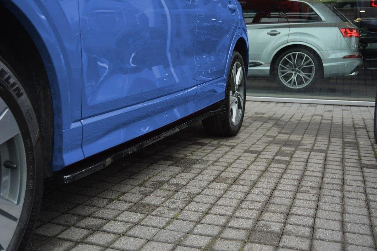 Maxton Design Seitenschweller-Ansätze für Audi Q2 Mk1 – Schwarz glänzend