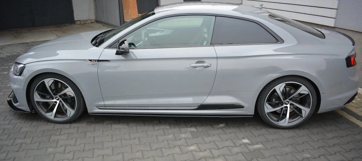 Maxton Design Seitenschweller-Ansätze für Audi RS5 F5 – Schwarz matt