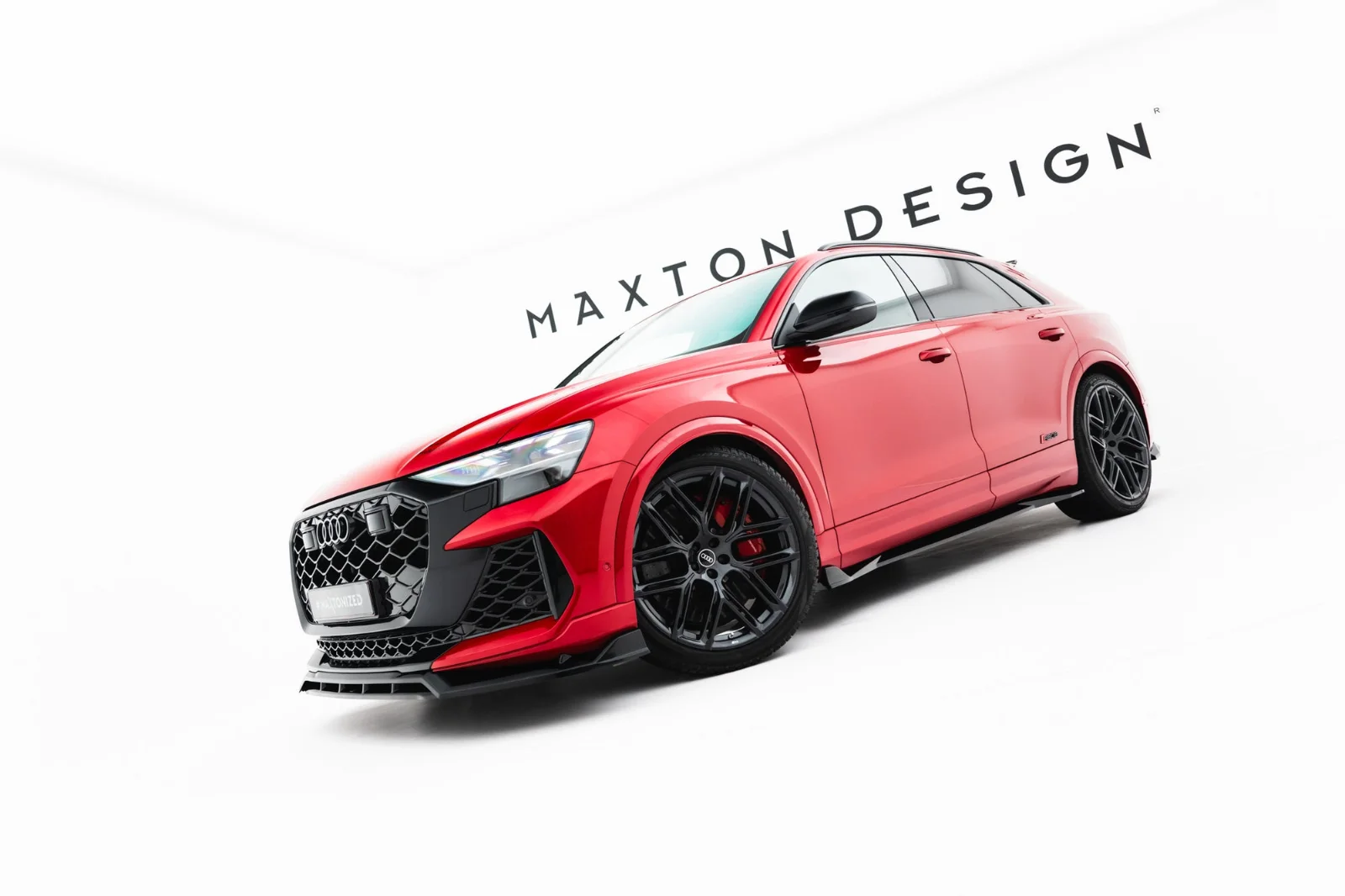 Maxton Design Seitenschweller-Ansätze für Audi RSQ8 Mk1 FL – Schwarz glänzend