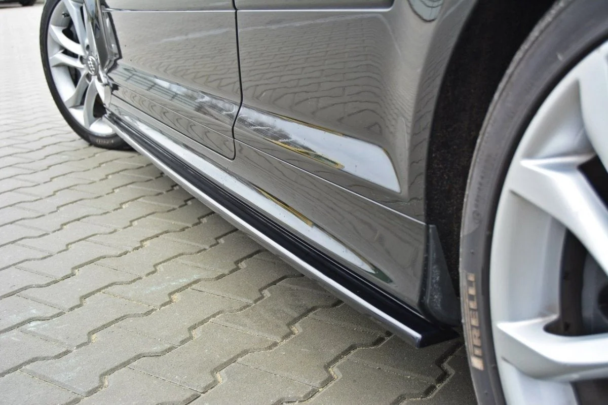 Maxton Design Seitenschweller-Ansätze für Audi S3 8P FL RS3 – Schwarz glänzend