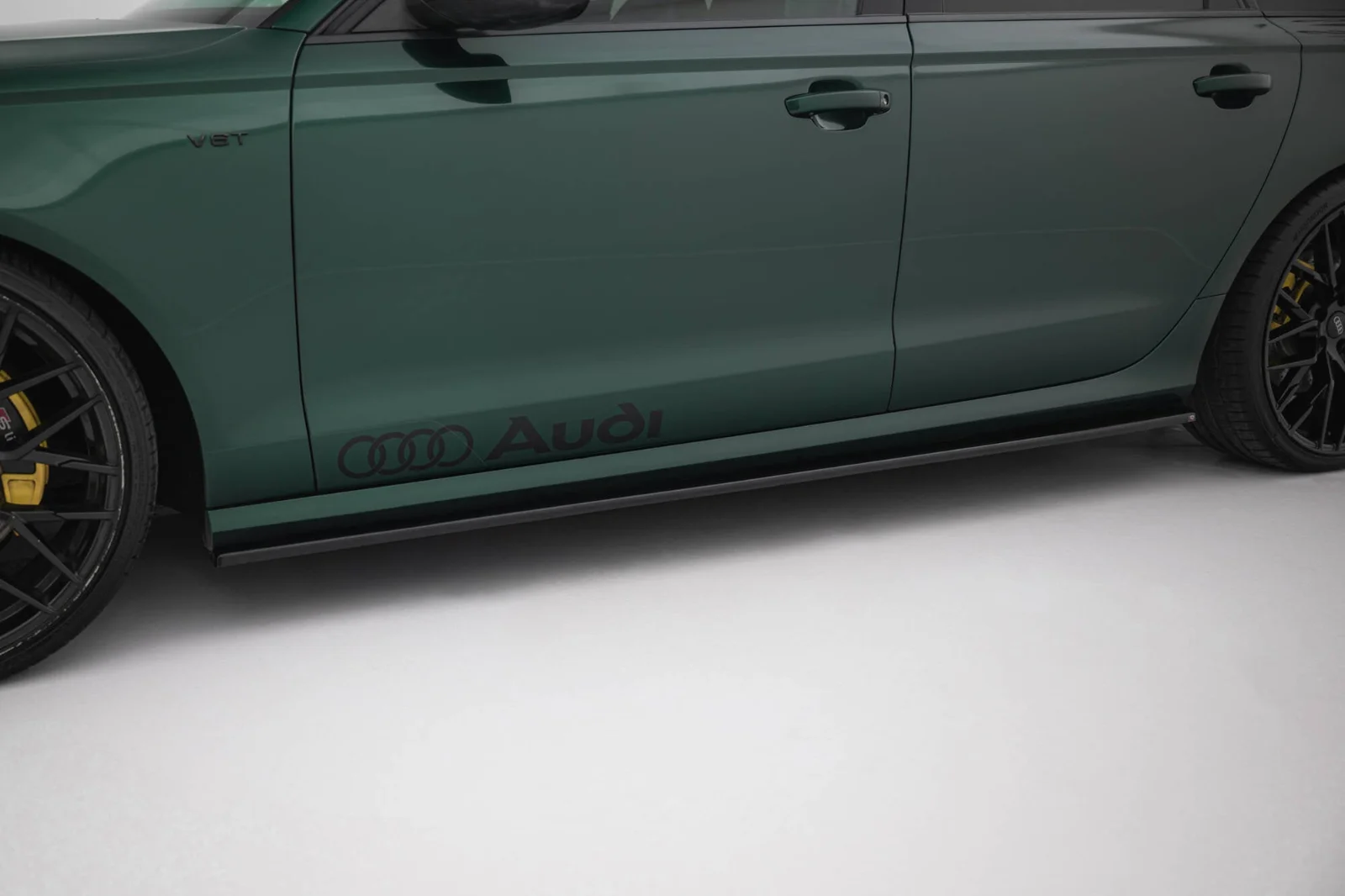Maxton Seitenschweller-Ansätze für Audi S6 A6 S line C7 – Schwarz glänzend