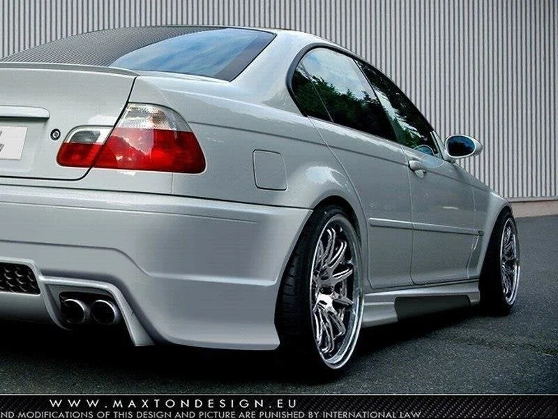 Maxton Seitenschweller-Ansätze BMW 3er E46 4D Saloon – Schwarz glänzend/matt