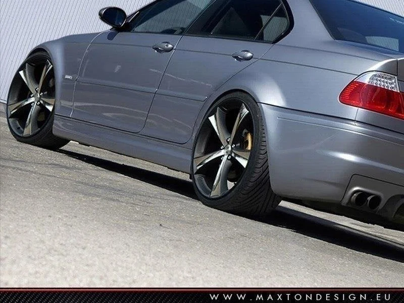 Maxton Seitenschweller-Ansätze BMW 3er E46 4D Saloon M3 LOOK – Schwarz glänzend/matt
